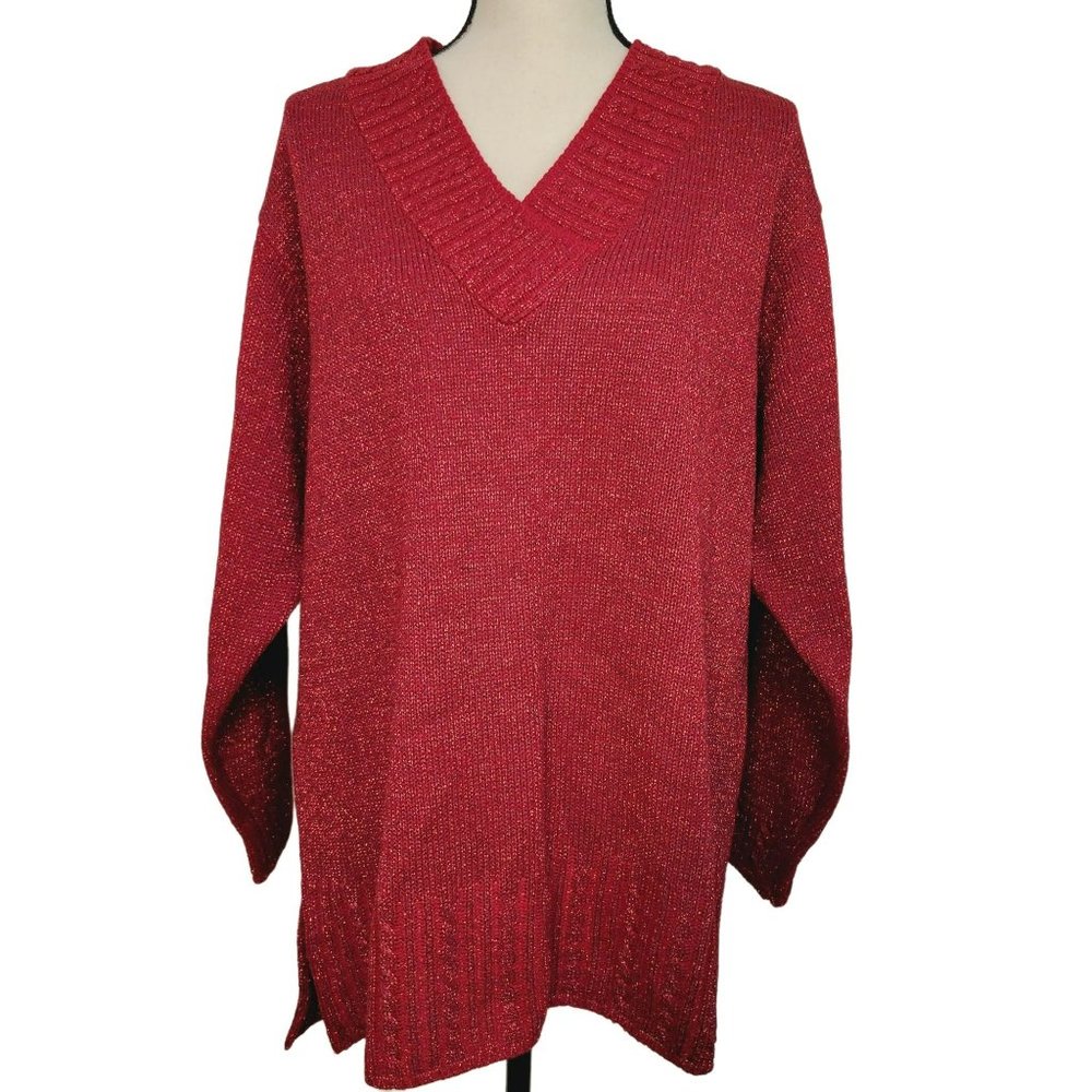 Vintage Diane Von Furstenberg Womans Size Large Red‎ Sweater The Color Authority